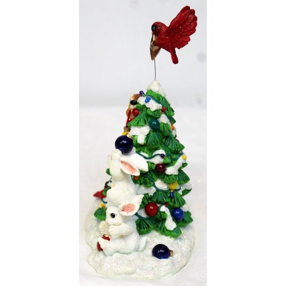 1998 Christopher Radko Woodland Winds Surrounded by Friends xmas Tree Fawn Bunny - Picture 6 of 10